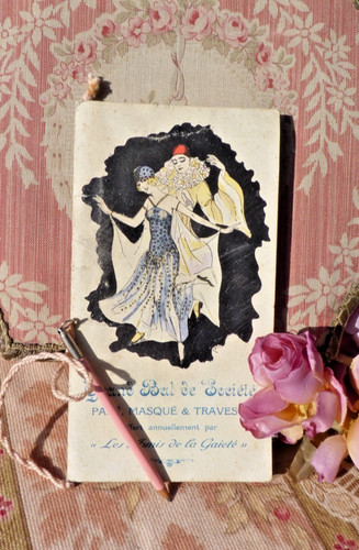 Ancien carnet bal masqué - ancien, de