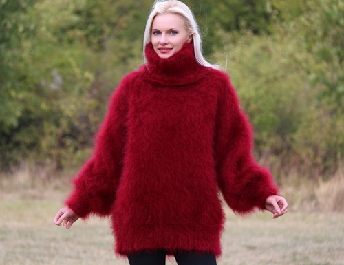 Supertanya red thick mohair - supertanya,