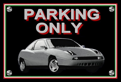 Plaque parking only fiat - plaque, "