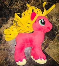 *Plush Toy - Pink & Yellow Pony - Pouliche Rose et Jaune - 6'' high