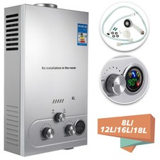 8L 12L 16L 18L Chauffe-eau à gaz Instantané Mural Chauffe-eau 