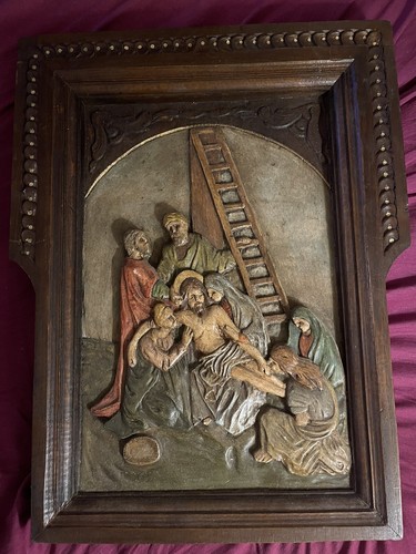 Bas relief xixème sculpté - bas,