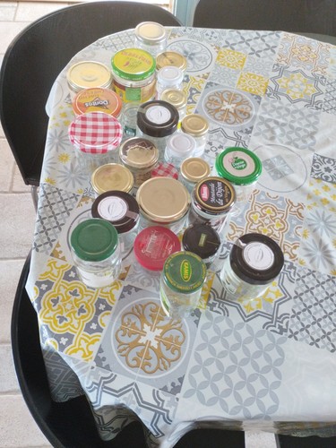Lot petits bocaux stockage - 25,