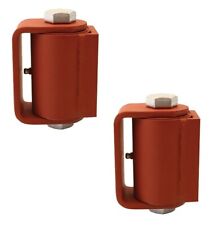 Liftmaster 2000P Heavy-Duty Gate Hinge Flat Mount Both Sides Prime Coated, Pair