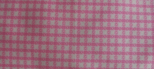 Coupon tissu carreaux rose - tissu,