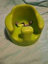 Bumbo Infant Floor Seat Baby Sit Up Chair with Adjustable Harness, Lime Green
