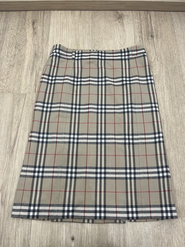 Jupe burberry beige motif - jupe,