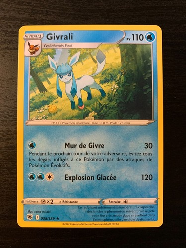 Carte pokémon rare givrali - pokémon,
