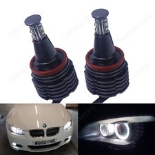 H8 80W Xenon LED Angel Eyes Blanc pour BMW E82 E87 E90 E92 E93 X1 X5 E70 X6 E71