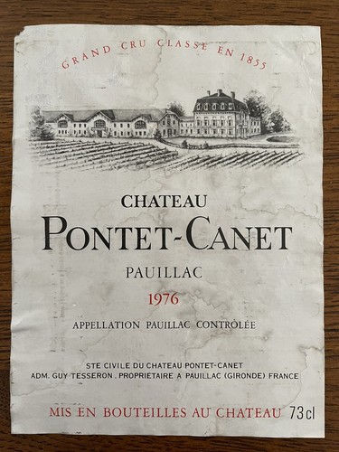 étiquette château pontet - Étiquette,