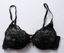 Victoria's Secret Women's Wicked Unlined Lace Balconette Bra AC2 Black 34A