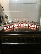  Ancienne guirlande électrique Lumineuse Déco Sapin Noël 10 Lampes Père Noël 