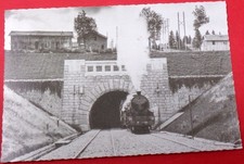 25 doubs  ,cpm , reproduction , tunnel du mont d'or avec le train , coté france