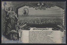 CPA Antwerpen, vue générale, Portrait de General v. Beseler, Germania, Lobeshym 