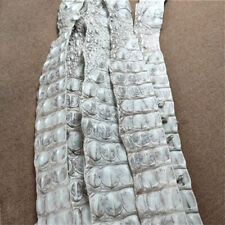 2X Real Alligator Crocodile Leather Bone Genuine Skin Hide Pelt DIY Craft White 