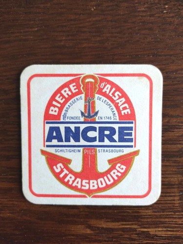 Rare sous bock bière ancre - bière,