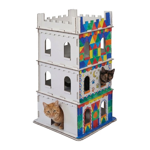 Château pour chat maison - château, chat,