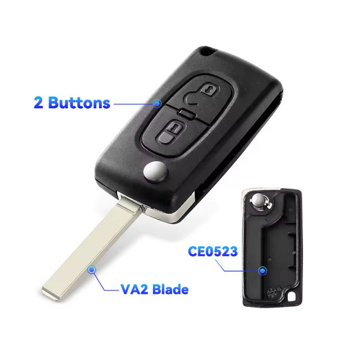 Coque clé citroën c4 - clé, c2