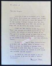 ● L.A.S 1945 DANIEL ROPS writer (Henri Petiot) academician born in Epinal letter