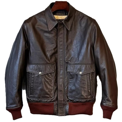Veste cuir pilote de - cuir,