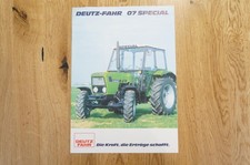 Deutz Fahr Tractor Brochure Type 07 Special 4 Pages 1983