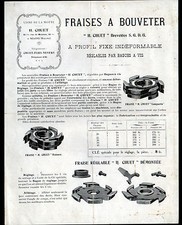 NEVERS (58) LA MOTTE FACTORY / TOOLS for WOOD MACHINES ""H. CHUET"" Tract