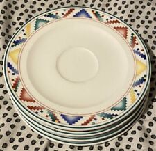 Villeroy & Boch INDIAN LOOK 4  Large saucers Multiples 6 7/8”