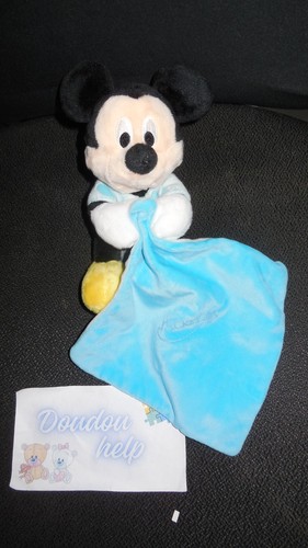 Doudou peluche mickey mouchoir - doudou,