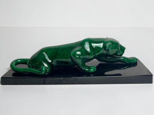 Art déco sculpture - art, panthère