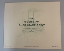 1992 Mississippi State Duck Stamp Print by Joe Latil
