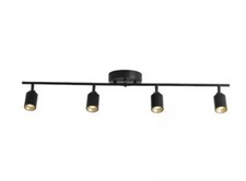 Vidalite 3 ft. LED Fixed Track Light 4 Spot-Light Black Rotating Heads CE1008571