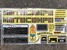 Honda NCZ50 NCZ-50 MOTOCOMPO AB12 Decal Sticker Complete Full Set Yellow NEW