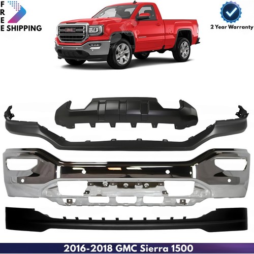 Front bumper chrome steel - chrome,