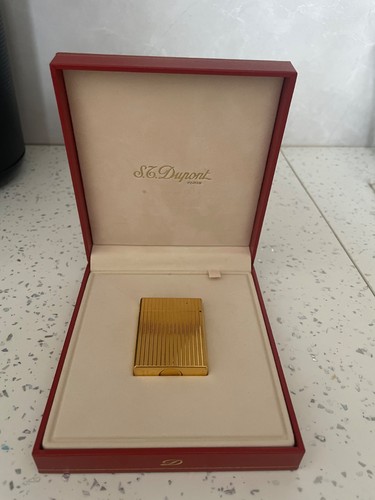 Briquet dupont plaqué avec - or,