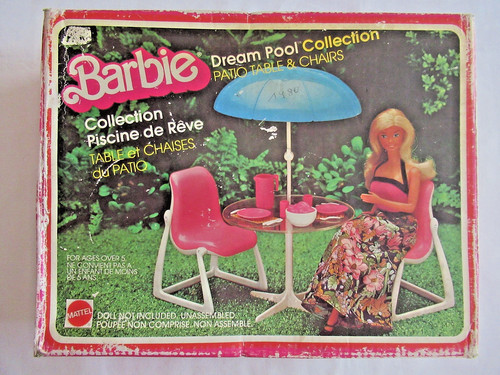 Barbie 1479 patio table - barbie,