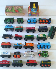 27 PC LOT Thomas The Train Wood Railroad Vintage Train Engine VARIETY Wooden wow