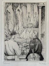 Jean Emile Laboureur gravure eau forte etching Boucherie Boucher Charcutier