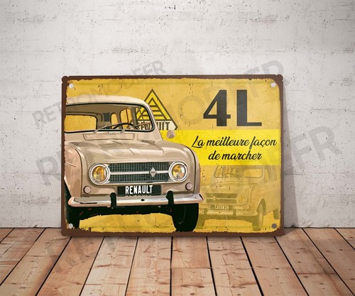Plaque métal vintage renault