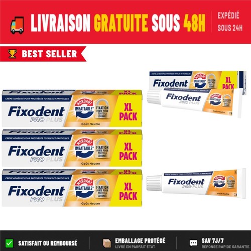 Fixodent pro plus crème - pro,