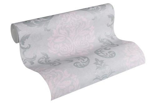 Baroque papier peint gris - baroque,