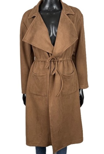Manteau femme long marron