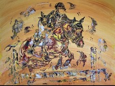 Équitation Cheval 80x60cm