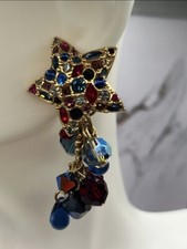 Spectaculaires Boucles D’oreilles Vintage Swarovski Signées