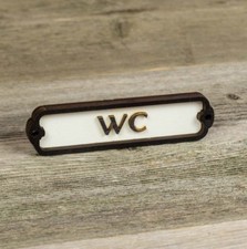 WC Door Sign, Toilette, Plaque, Vintage Style, Railway, Retro, Bathroom