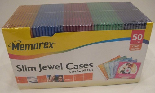 Memorex slim jewel cases - 50, 5