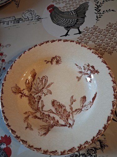 Assiette gien motif fleur - de, "fleur
