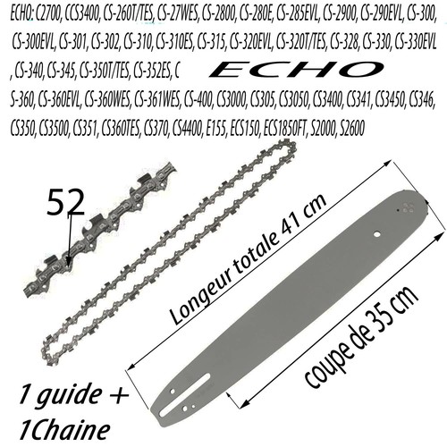 Echo guide 35cm - 35cm, chaines