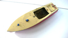 MECCANO HORNBY SPEEDBOAT   CANOT DE BASSIN  "SWIFT"  ÉPAVE À RESTAURER  Lg 33 cm