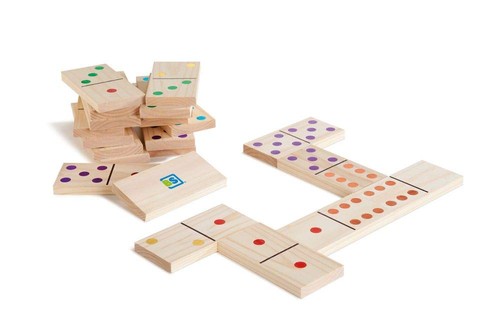 Dominos bois couleur - dominos, de