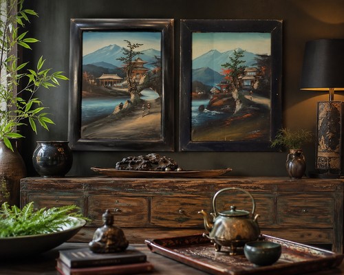 Grands tableaux japonais - grands,